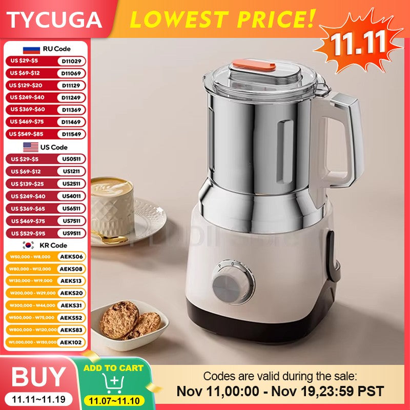 Dry Wet Grinding Machine Multifunction Blender Food Processor Household Superfine Chinese Device Grain Grinder Kitchen Appliance