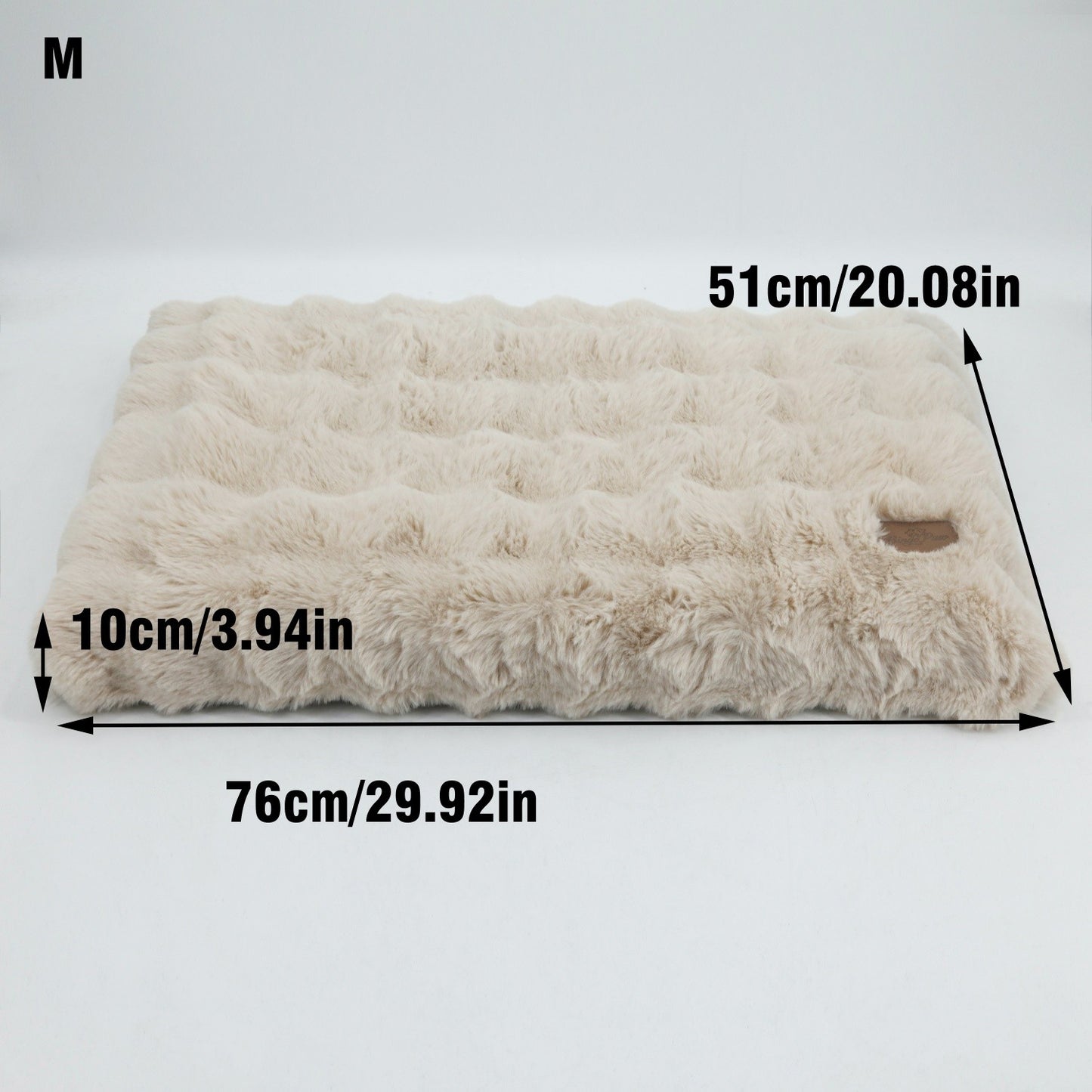 Cama M-4GG para Cães de Pelúcia Ultra Macia Cama Calmante para Gatos Base de Espuma Mais Espessa Cama para Caixas Múltiplas Opções de Tamanho para Cães