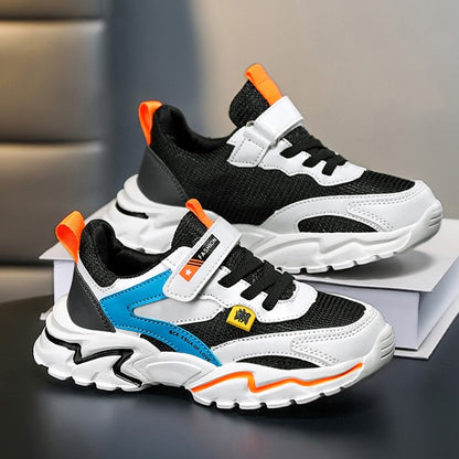 Kids Sports Shoes Boys Sneakers Trendy Non-Slip Running Walking Shoes For School Children Lightweight Casual Tennis Footwear