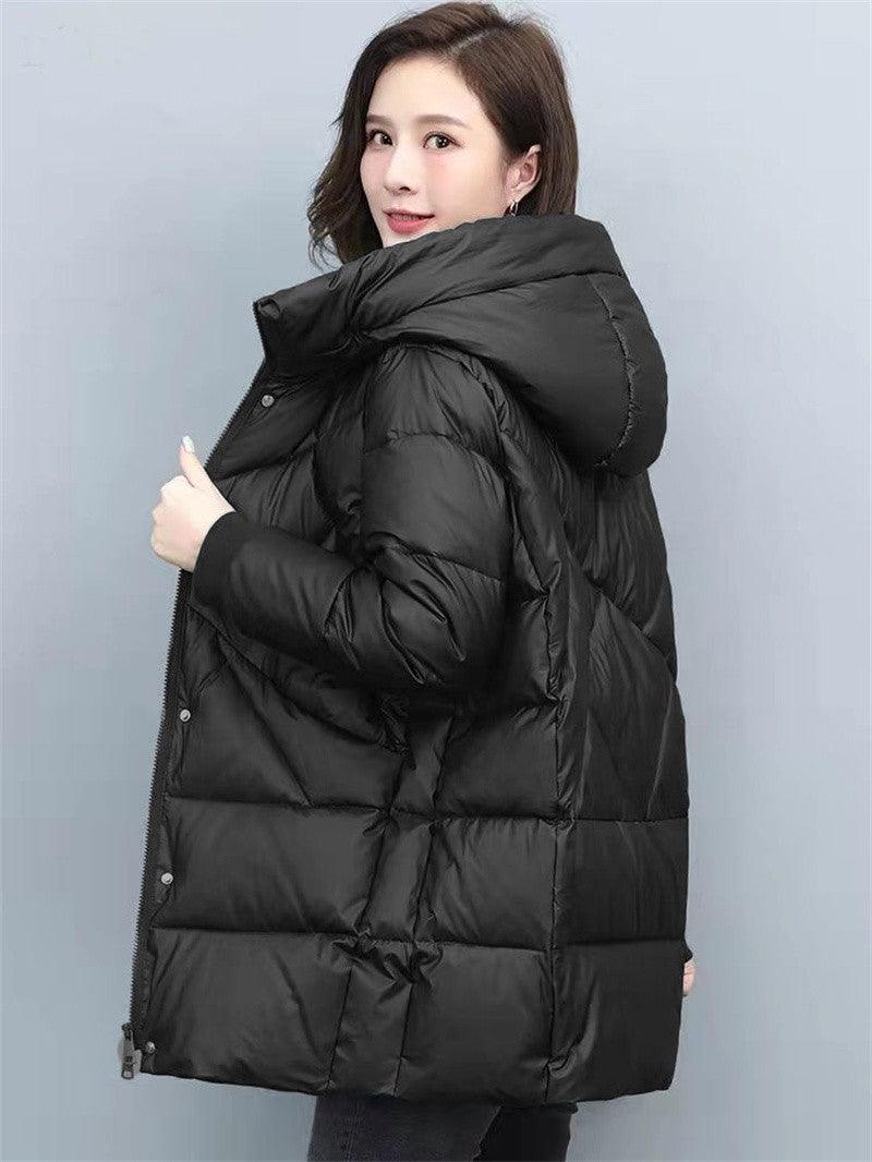 2023 Hooded Cotton Coat Women's Mid-Length Winter Jackets Elegant Mother's Parkas Padded Jacket Thick Down Padded Jacket Vintage