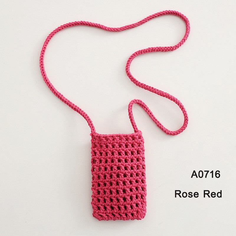 Handmade Crossbody Phone Purse - Openwork Shell Design Tote, Handmade Crossbody Phone Purse,Crochet Beach Bag