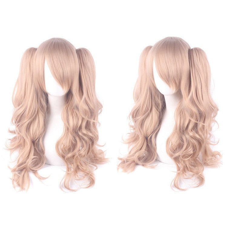 Cosplay Anime Wig Lolita Cute Lolita Double Ponytail Long Curled Hair Fake Hair Synthetic fiber wig