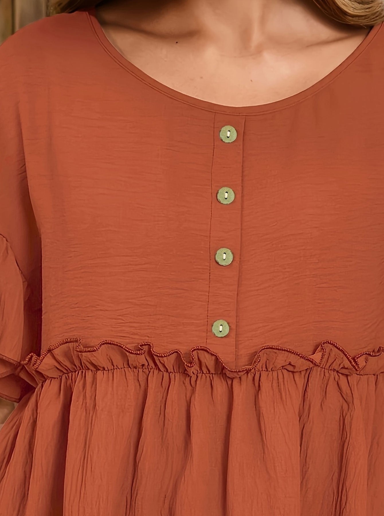 Light brown Women's plus size shirt summer chic elegant shirt casual women's fashionable shirt Light brown