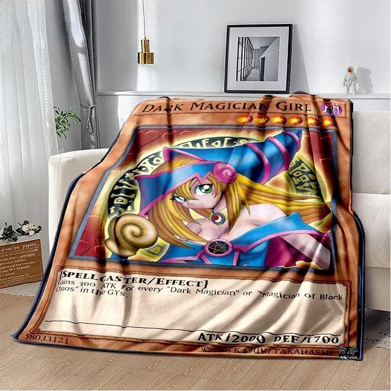 Cobertor de Jogar Yu Gi Oh Anime Dragão Branco de Olhos Azuis Desenho Animado Macio de Pelúcia Mantas de Quarto Escritório Colcha Decoração de Casa