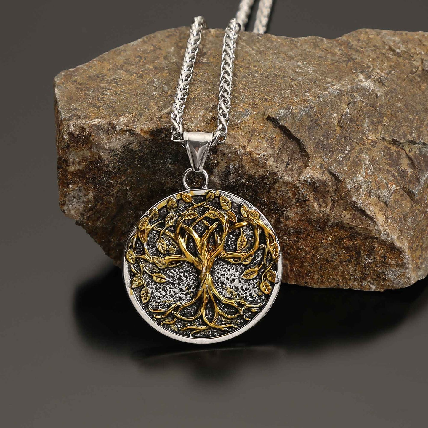 Colar com Pingente Vintage Viking Árvore da Vida Colar Masculino Moda Tendência Personalidade Colar com Pingente Feminino Acessórios de Festa Presente de Aniversário Dia dos Namorados Dia das Mães Dia dos Pais