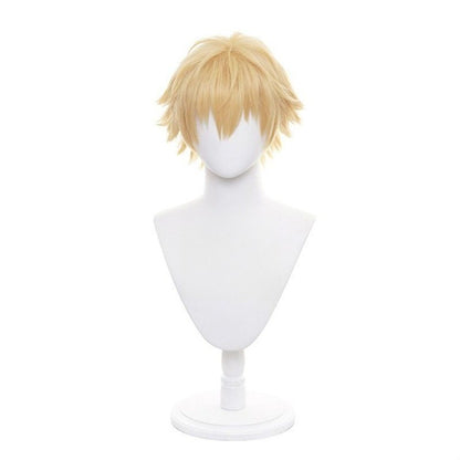 Peruca de Cosplay Denji de Chainsaw Man, Curta, Cacheada, Sintética, Anime, Coser, Fofa, para Menina, Fibra Resistente ao Calor, Uso em Festa de Halloween