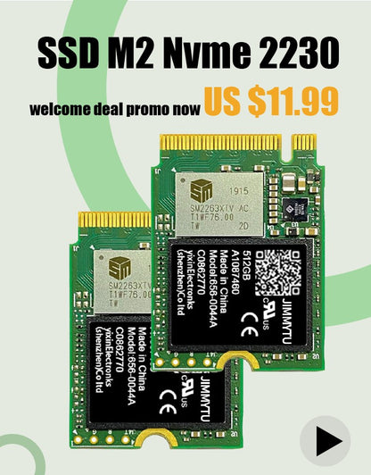 M2 2230 Para Laptop 512gb 256gb Surface Pro 7/8/DELL/Steam Deck Mini Nvme SSD Portable Great For Gaming Consales