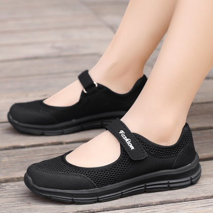 Sapatos Femininos Respiráveis Vulcanizados Brancos Tênis Feminino Moda Malha Respirável Sapatos Casuais de Caminhada Sapatos de Trabalho Feminino