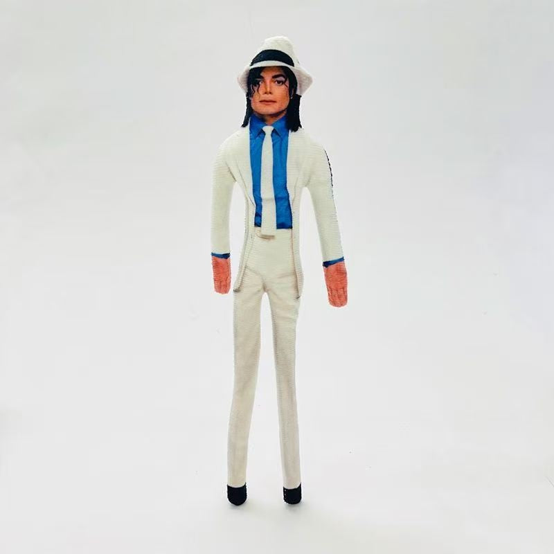 Anime Cosplay MJ Michael Jackson Plush Plushy Prop Doll Plush Stuffed Figure Dolls Room Decoration Abstract Joint Mobility Props