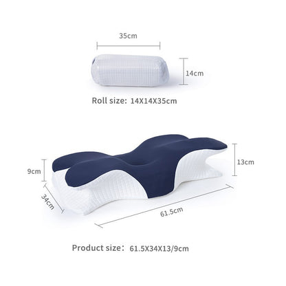 Hot Sale Butterfly Breathable Ergonomic Memory Foam Pillow Cushion