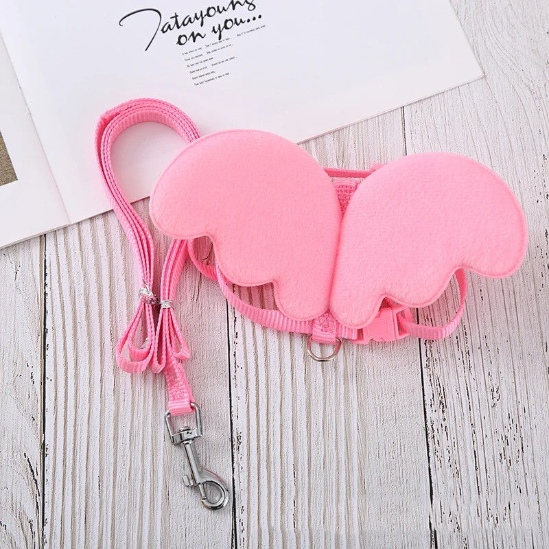 Cute Wing Duck Leash Pet Cat Harness Safety for Puppy Dog Kitten Adjustable Walking Towing Rope Pet Supplies, Small Animals