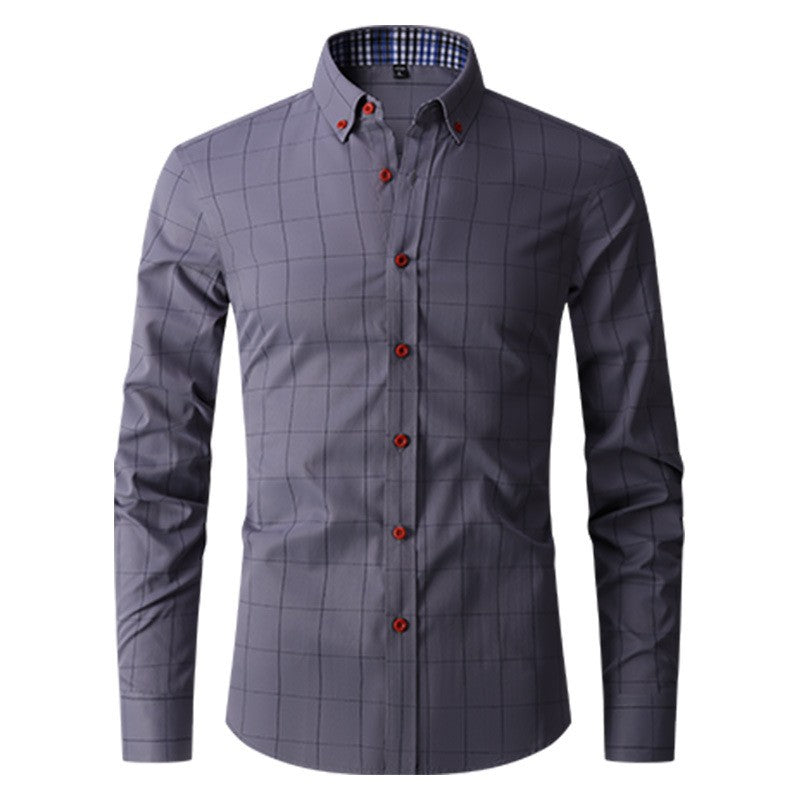 Brand New Men Shirt Male Dress Shirts Plaids Men's Casual Long Sleeve Business Formal Plaid Men's Shirt Camisa Social