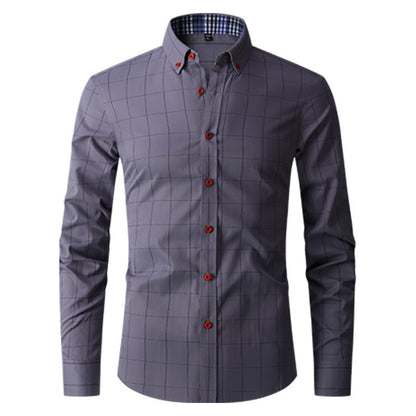 Brand New Men Shirt Male Dress Shirts Plaids Men's Casual Long Sleeve Business Formal Plaid Men's Shirt Camisa Social
