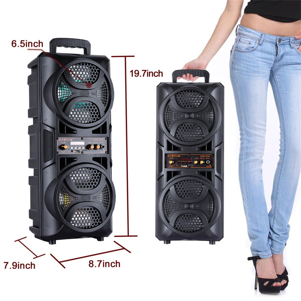 3000W Portable Bluetooth Speaker Subwoofer Heavy Bass Sound System Party DJ karaoke Remote &MIC