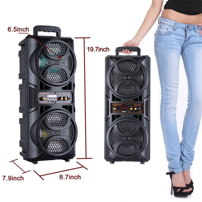 3000W Portable Bluetooth Speaker Subwoofer Heavy Bass Sound System Party DJ karaoke Remote &MIC