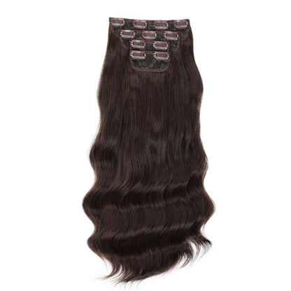 Bio Body Wave Clip in Hair Extensions 22 polegadas 4 peças/lote 220g Macio Natural Fibra Sintética Resistente ao Calor Clip in