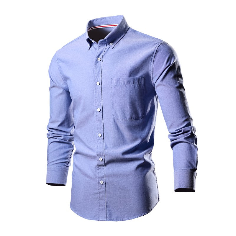 Button Down Collar Men's Long Sleeve Shirt, Single Breasted Shirts, Blue Black Gray Green Yellow Red Top Men Camisa M-5XL 6XL