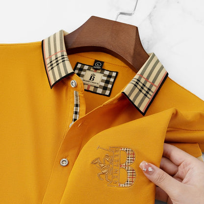 Men's Summer New Luxury Short Sleeve High Quality Designer Pattern Embroidered Anti Wrinkle Polo Shirt Business Casual T-shirt
