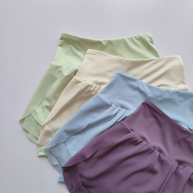 Summer Women's Sports Shorts Mesh 2 In 1 Quick-dry Yoga Shorts Breathable Fitness Shorts High Waist Fitness Running Shorts