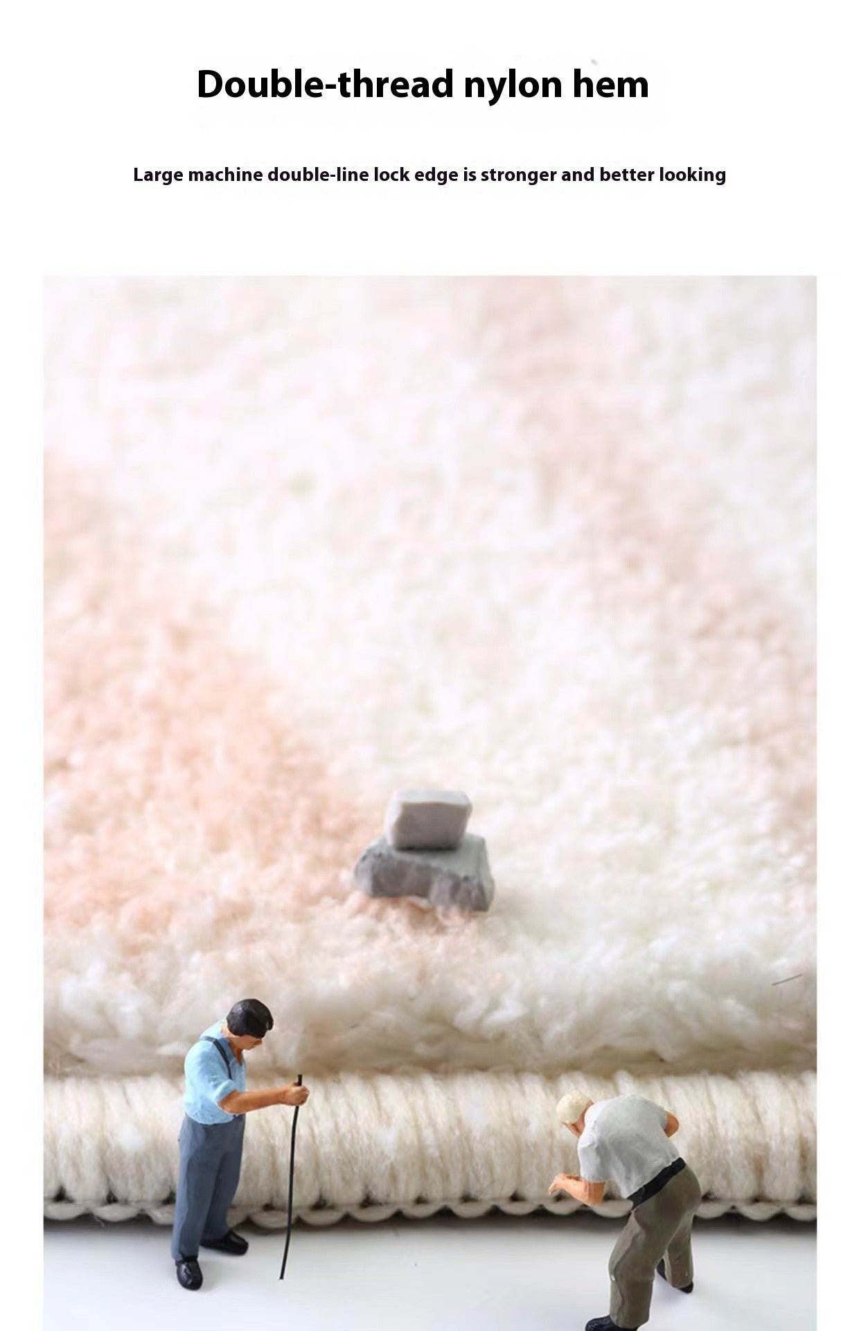 VIKAMA Red Christmas Living Room Decorative Carpet Anti-slip Fuzzy Bedside Rug for Bedroom Bathroom Floor Mat Home Decoration