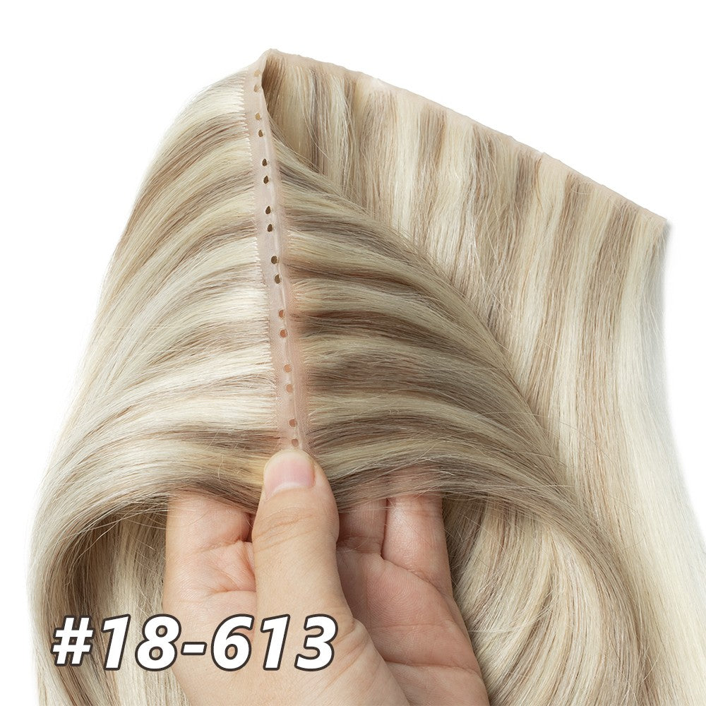 Extensões de cabelo humano Butterfly Twin Tabs Invisible Weft Trama Invisível Fita Plana PU Buraco Invisível Cabelo Humano Real de 25cm Sem Cola 40-50g