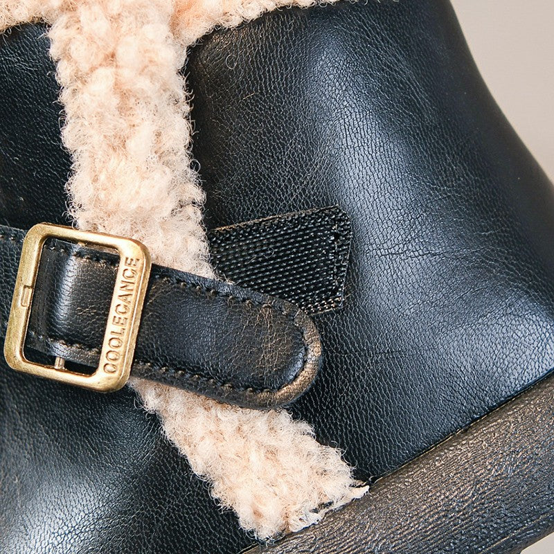 Winter Fur Boots For Children 2025 Trend Fashion Boy's Girl's Plush Snow Boots Anti-slippery Teenager Kid's Padded Boots Cotton