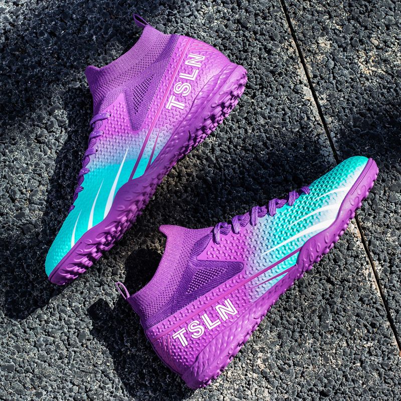 Men's Soccer Shoes Cleats Professional High-Top Breathable Athletic Football Boots,Outdoor Football Training Shoes for TF/AG Boy