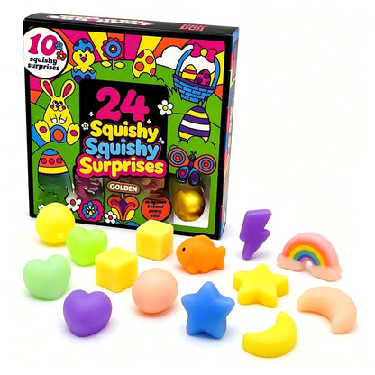 Christmas Easter Advent Calendar 24 Pcs Unique Cute  Squishy Fidget Toy Slow Rebound Anxiety Relief Mystery Surprise Gift Box