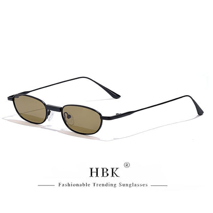 Óculos de Sol HBK New Retrô Polarizados Masculino Armação Pequena Lentes Tac Óculos de Sol Punk Feminino Pesca Óculos de Festa ao Ar Livre