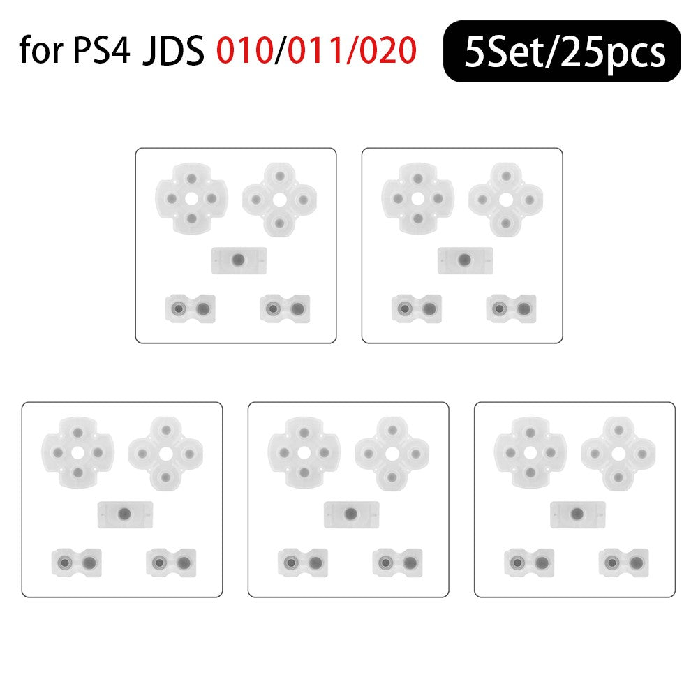 1-10Sets Replacement Conductive Rubber Pads for PS4 Controller Silicone Buttons Joystick Pads JDM-010/030/040/050 Repair Part