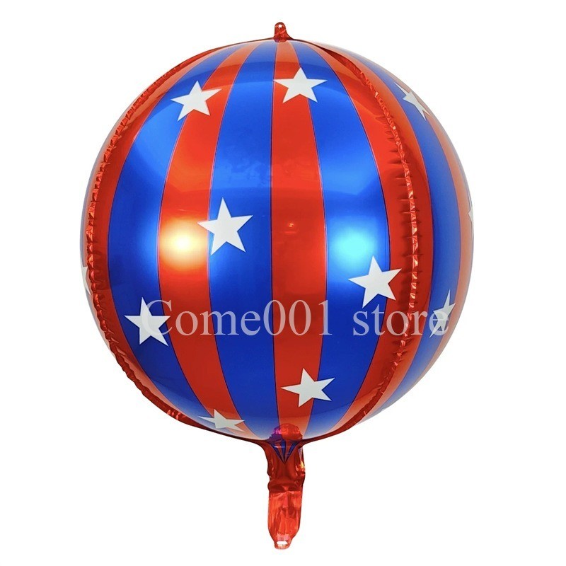 Merry Christmas Round Foil Balloons StripedStar Festive Ballons Party Birthday Home Decoration Supplies