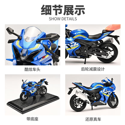1:18 CBR1000RR R1 GSX1000 Hayabusa Simulação Liga Modelo de Moto Coleção Autorização Genuína Miniatura de Moto de Brinquedo