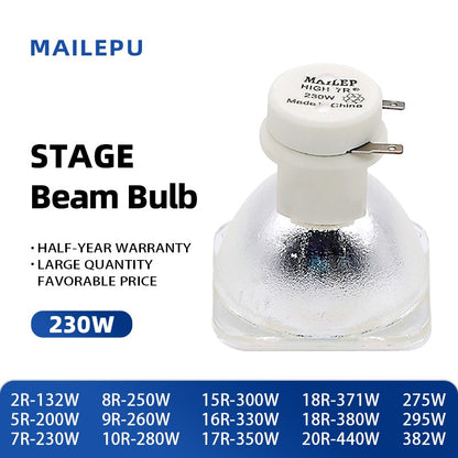 Stage Light 200W 5R / 7R 230W Metal Halide Lamp Moving Beam Lamp 230 Beam Platinum Metal Halogen Lamps Follow Spot