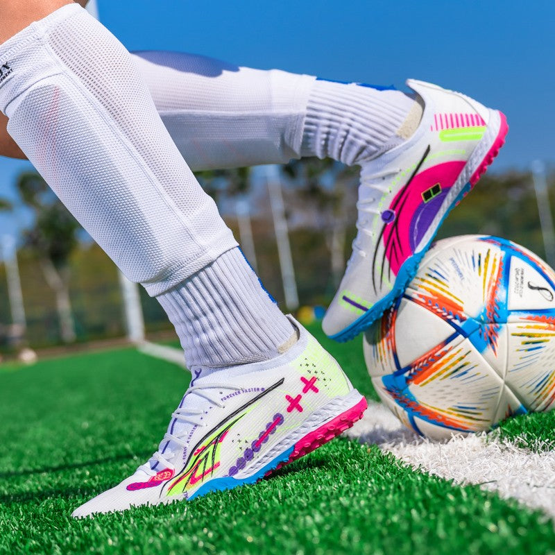 Soccer Shoes Men's Football Field Boots Grass Training Society Sports Soccer Cleats Without ShoeLaces Crampons De Football