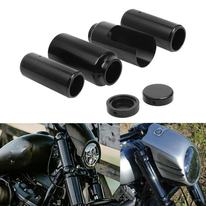Conjunto de Capas para Bengala de Alumínio CNC Preto para Harley Softail Breakout FXSB 2013-2017 2016
