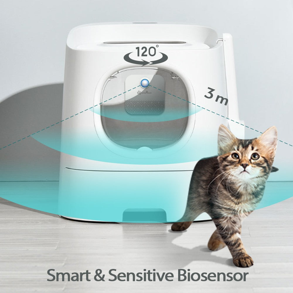 Purificador de Odor Recarregável DownyPaws Para Caixa de Areia de Gatos Desodorizador Inteligente 4000mAh Limpador de Ar Para Vaso Sanitário de Cachorro Suprimentos de Limpeza Para Animais de Estimação