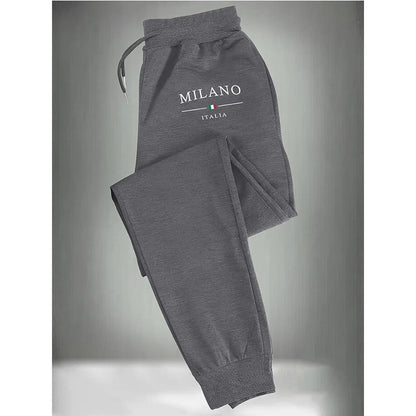 Calças Masculinas Casuais Reta Slim Fit Elástico na Cintura Jogger Coreano Clássico Azul Preto Cinza Calças Masculinas