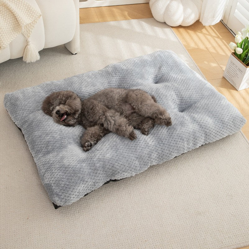 Colchonete Longo de Pelúcia para Animais de Estimação, Quente de Inverno, Confortável, Cama para Cachorros, Cama para Gatos, Almofada para Ninho de Animais de Estimação