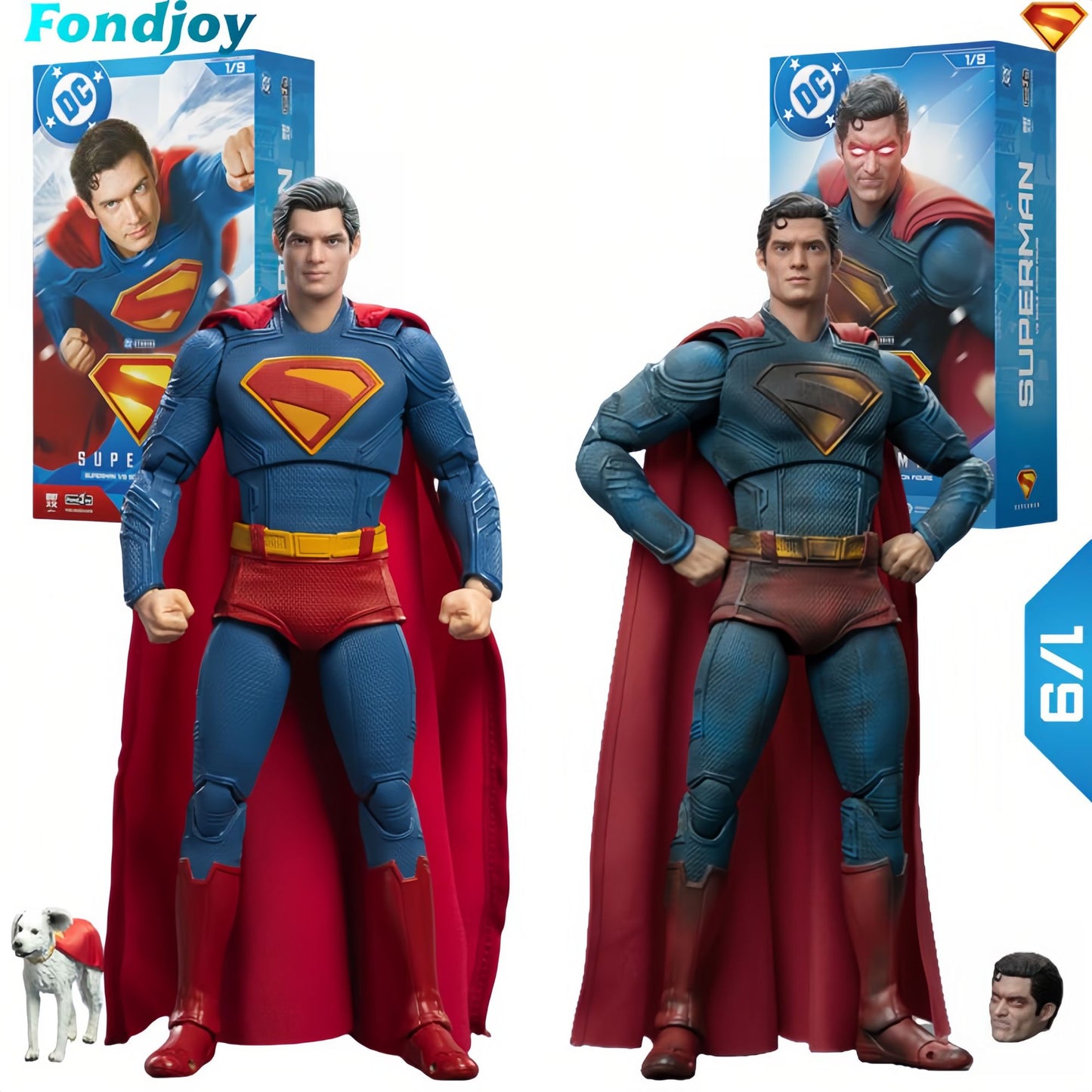 2025 Boneco de Ação Original Fondjoy David Corenswet Superman 1/9 Novo Boneco Superman Articulado em PVC Brinquedo Infantil Presente para Menino