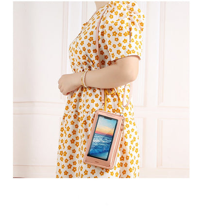 Women Crossbody Bags Touch Screen Cell Phone Purse 2023 Fashion Shoulder Bag Mobile Mini Wallet Card Holder Handbag for Female