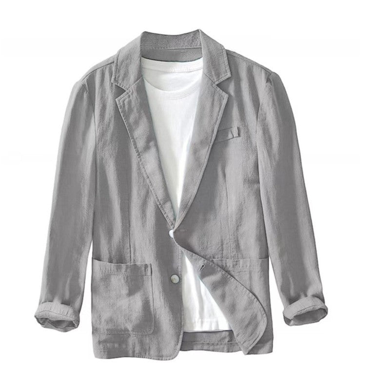 WVGA Spring Autumn New Man Tide Turn-Down Collar Suit Jacket Niche Chic Casual Pocket Cotton Long Sleeved Blazers Ins Y2K W14142