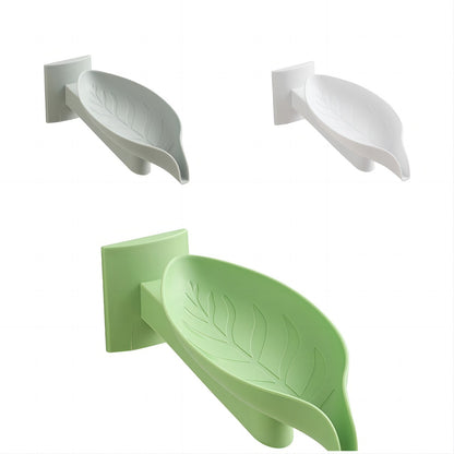 New Leaf Shape Soap Box Drain Soap Holder Box Bathroom Accessories Toilet Laundry Soap Box Bathroom Supplies Tray Gadgets