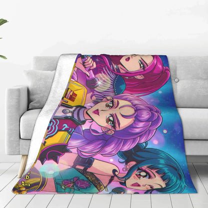 k-pop D-Demon Hunters Huntrix Saja Boys Blanket  Super Warm Comfortable Plush Throw Blanket Child Home Decor Flannel  Bed Cover