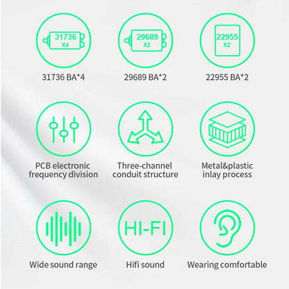 KZ AS16 Pro In Ear Wired Earphones 16BA Balanced Armature HIFI Bass Monitor Headphones Noise Cancelling Earbuds Sport Headset