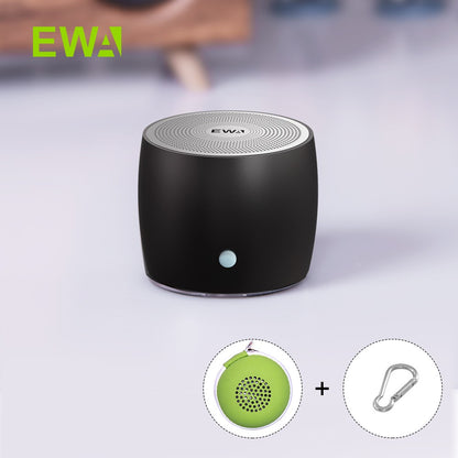 Caixa de som Bluetooth EWA A103 Mini com grave alemão para ambiente externo/interno, acampamento/bicicleta/viagem, caixa de metal, som alto