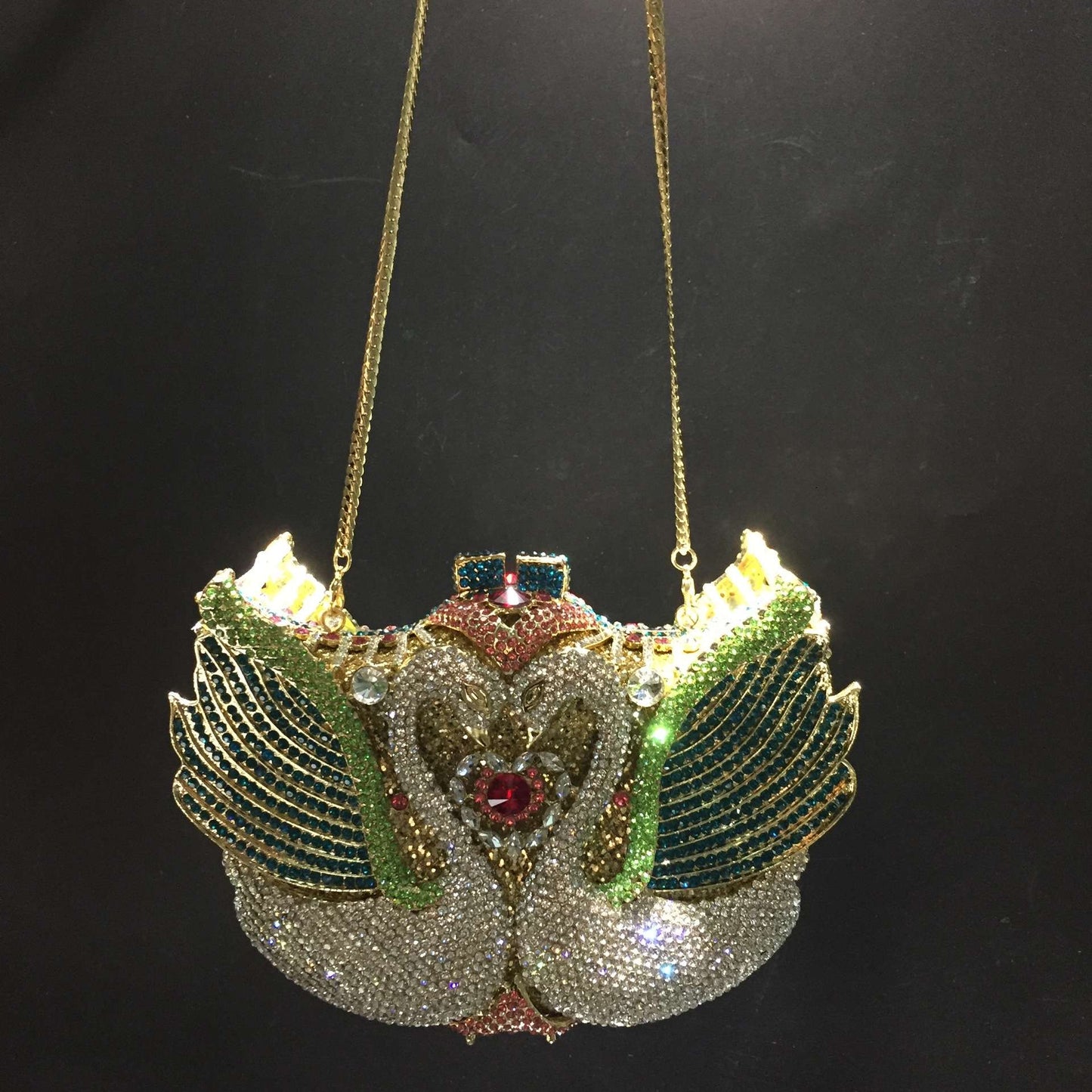 XIYUAN Pink/Black/Blue/Gold Crystal Evening Clutches Bag Hollow Out Women Metal Clutch Purse Wedding Party Prom Dinner Handbag