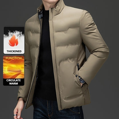 Top Grade ??????Men's Stand Collar Parka Jacket Windbreaker Coats Bubble Puffer Outerwear for Young Adults?????????????????