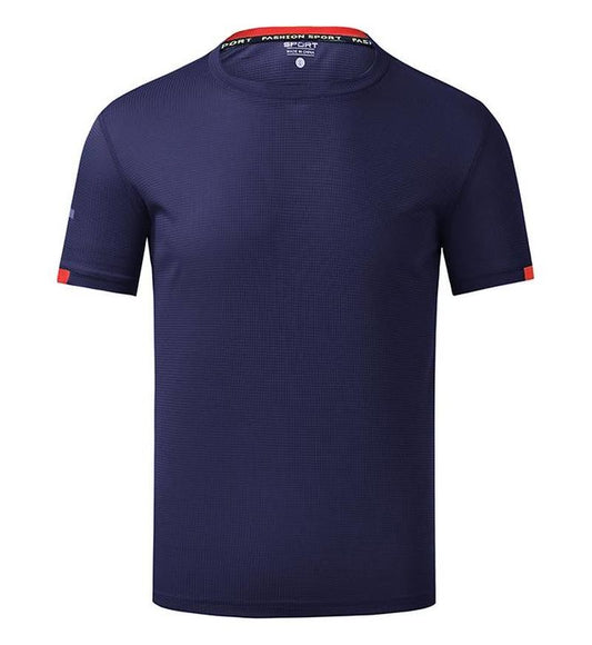 Leisure sports T-shirt printed with logo, quick drying, breathable, elastic summer short sleeved customized embroidery printed w