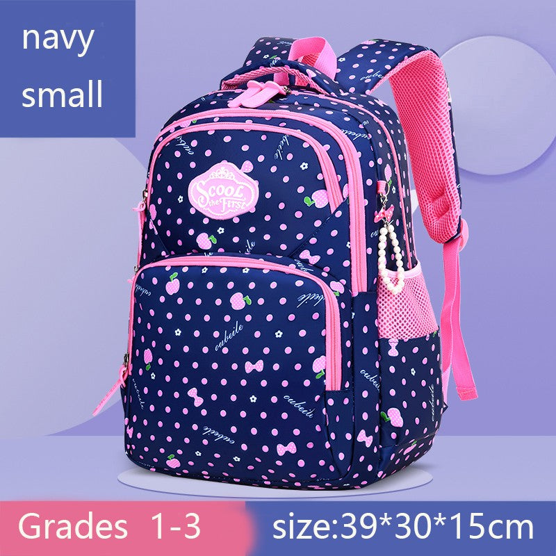 Mochilas escolares infantis ortopédicas para meninas, com estampa de frutas e flores, para 1º ao 6º ano, mochila adolescente