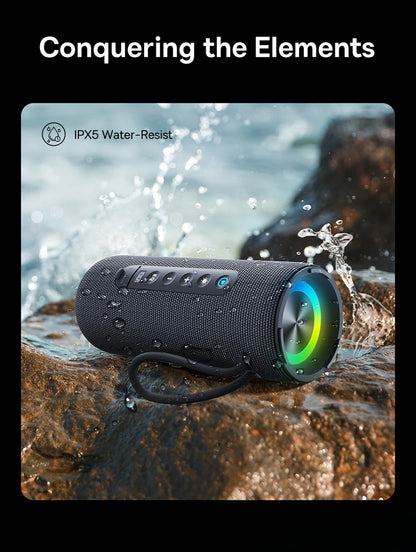 Baseus AeQur 30 Air Alto-falante Portátil Sem Fio Bluetooth 5.3 Emparelhamento TWS Display Digital 15H Reprodução de Áudio Caixa de Som para Acampamento IPX5